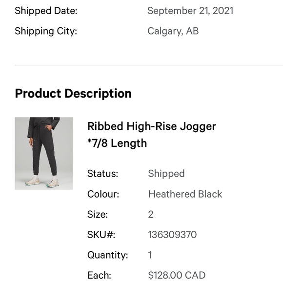 Ribbed High Rise Jogger - Picture 3 of 7